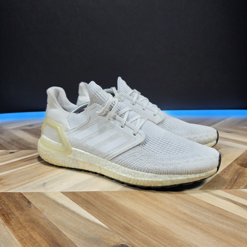 Adidas Men's UltraBoost 20 EF1042 Cloud White Running Shoes Sneakers Size 11 Jog
